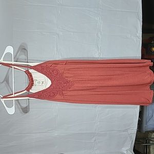 XL white and rust colored American Rag dress